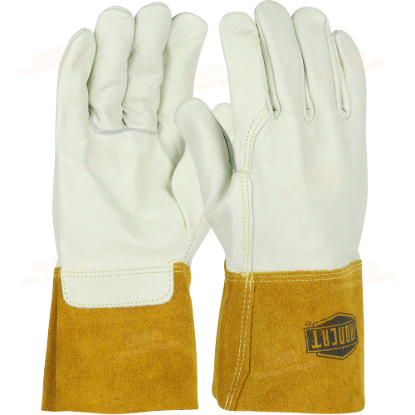Ironcat Premium Top Grain Cowhide Leather MIG Welder's Glove with Kevlar Stitching 4 Inch Gauntlet C