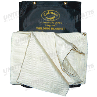 Caiman 6' x 6' 26 oz Silkglass Welding Blanket White