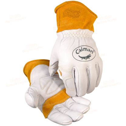 Caiman Goat Grain TIG/MIG Welder Natural Glove - M (Per Pair)