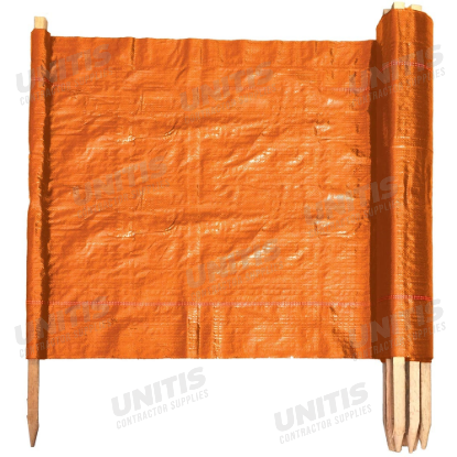Silt Fence - DOT/Caltrans with Stakes 8' OC Orange - 3' x 100'
