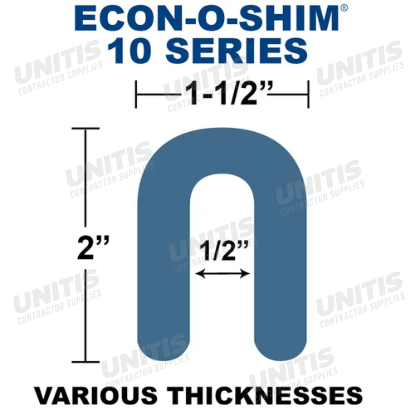 Horseshoe Shim 1-1/2" x 2" x 1/2" Solid Black (300 pcs/box)