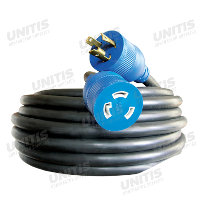 Voltec 100ft 10/3 STOW Black Locking Extension Cord L6-30