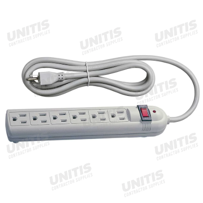 Voltec 6-Outlet Power Strip with Surge Protection 4ft White