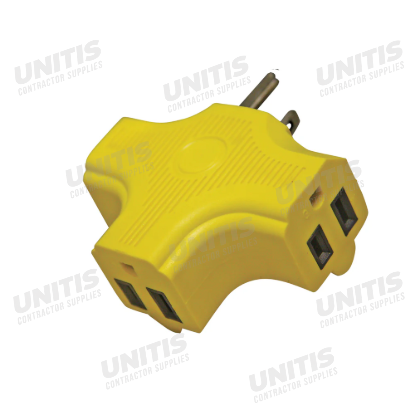 Voltec Yellow 3-Outlet Adapter