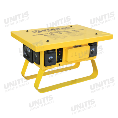 Voltec 3 GFCI Temporary Power Box with U-Ground T-Slot Receptacles