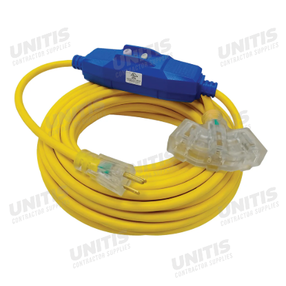 Voltec 12/3 x 50ft GFCI Outdoor Extension Cord with Lighted Triple Tap