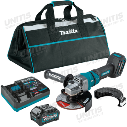 Makita 40V max XGT Brushless 4-1/2" - 6" Paddle Switch Angle Grinder Kit w/1 x 4.0Ah Battery