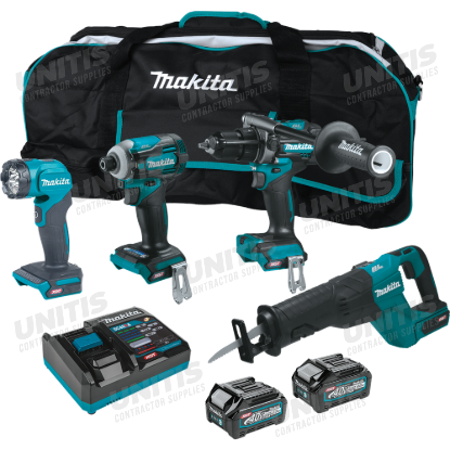 Makita 40V max XGT Brushless 4 Piece Combo Kit w/2.5Ah/4.0Ah Battery