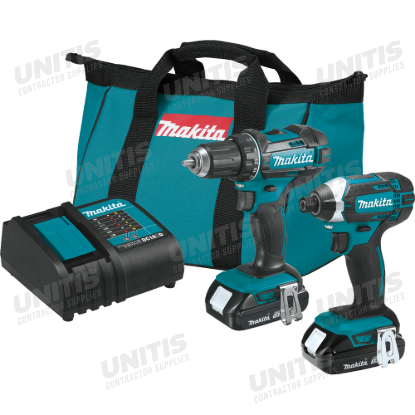 Makita 18V LXT Compact 2 Piece Combo Kit w/1.5Ah Battery