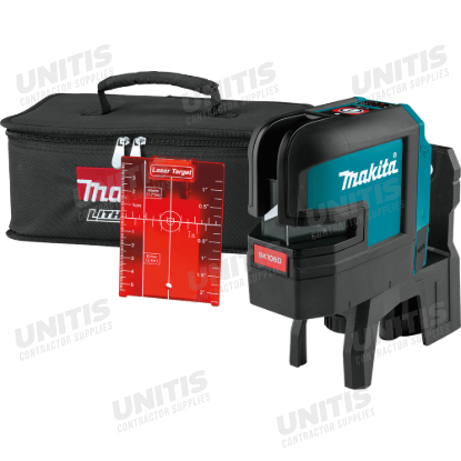 Makita 12V max CXT Self-Leveling Cross-Line/4-Point Red Beam Laser - Tool Only