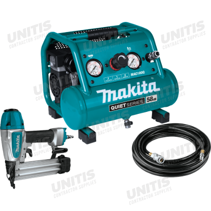 Makita Quiet Series 1/2 HP, 1 Gallon Compact, Oil-Free, Electric Air Compressor