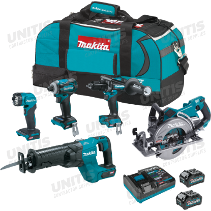 Makita 40V max XGT Brushless 5 Piece Combo Kit w/4.0Ah Battery