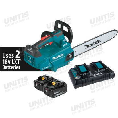 Makita 36V (18V X2) LXT Brushless 16" Top Handle Chain Saw Kit w/5.0Ah Battery