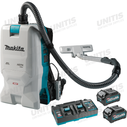 Makita 40V max XGT Brushless 6 Quart HEPA Filter Dry Backpack Vacuum Kit w/4.0Ah Battery
