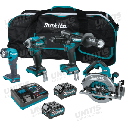 Makita 40V max XGT Brushless 4 Piece Combo Kit w/2.5Ah/4.0Ah Battery
