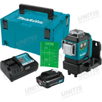Makita 12V max CXT Self-Leveling 360 3-Plane Green Laser Kit w/1 x 2.0Ah Battery