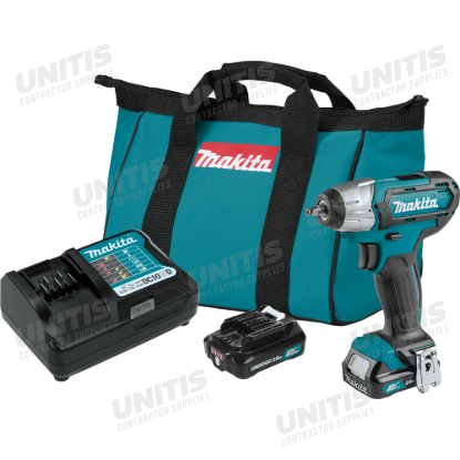 Makita 12V max CXT 1/4" Square Drive Impact Wrench Kit w/2.0Ah Battery