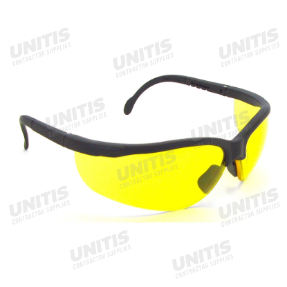 Radians Journey Safety Glasses - Black Frame - Amber Lens