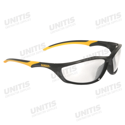 Dewalt Router Safety Glasses - Black/Yellow Frame - fog Lens - Clear Anti
