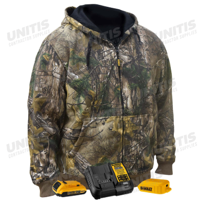 Dewalt Men's Heated REALTREE EDGE Camouflage Heated Hoodie Kit - Camo - Size L