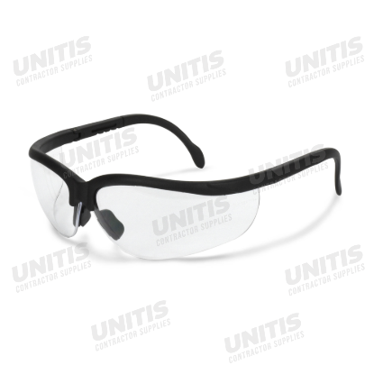 Radians Journey Safety Glasses - Black Frame - Clear Anti-Fog Lens