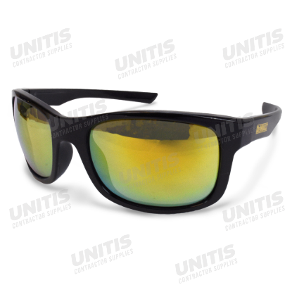 Dewalt Supervisor Safety Glasses - Black Frame - Yellow Mirror Lens