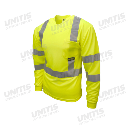 Radians Class 3 Long Sleeve T-Shirt with Max-Dri - Green - Size 5X