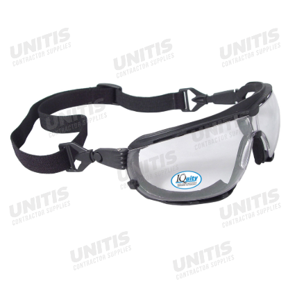 Radians Dagger IQ - Black Frame - Cear Anti-Fog Foam Lined Safety Goggle