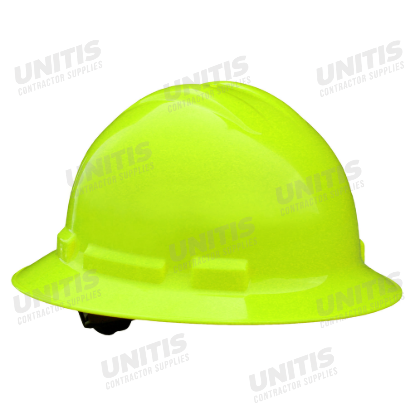 Radians Quartz Full Brim Point Ratchet Hard Hat - Hi-Vis Green