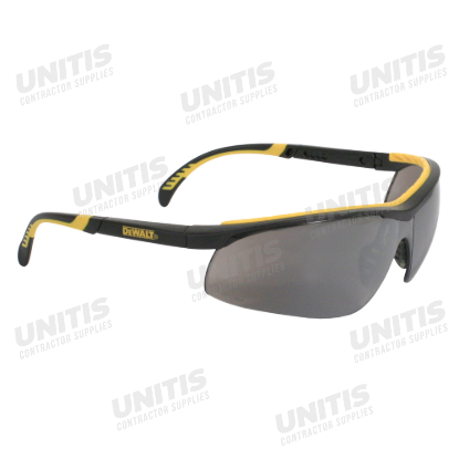 Dewalt DC Safety Glasses - Black Frame - Silver Mirror Lens