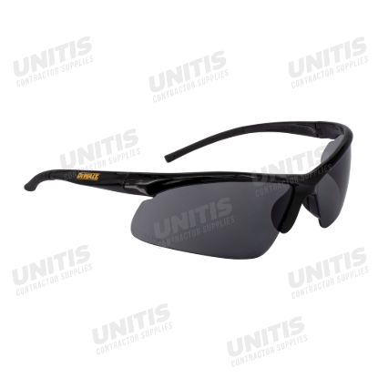 Dewalt Radius Safety Glasses - Black Frame - Smoke Lens