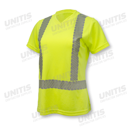 Radians Class 2 High Visibility Women's Safety T-Shirt with Max-Dri - Green - Size S