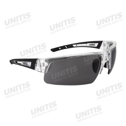 Dewalt Crosscut Safety Glasses - Translucent Frame, Smoke Lens
