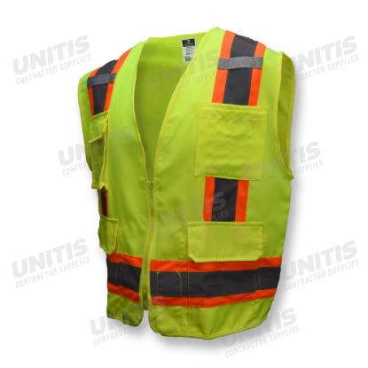Radians Type R Class 2 Surveyor Heavy Duty Solid Twill Safety Vest - Green - Size 5X