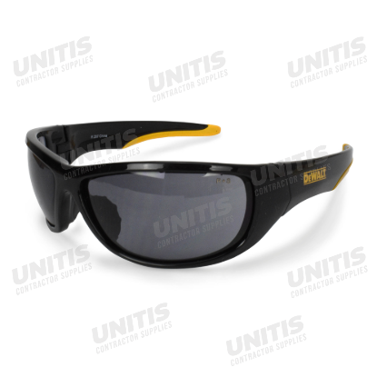Dewalt Dominator Safety Glasses - Black/Yellow Frame - Smoke Lens
