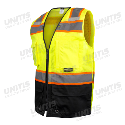 Radians Two-Toned Color-Blocked Vest - Hi-Vis Green - Size 4X