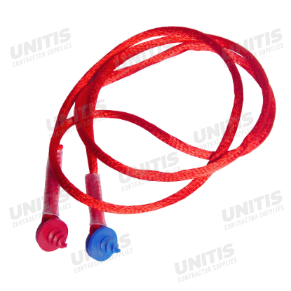 Radians Custom Molded Earplug Neck Cord with Screws- Red