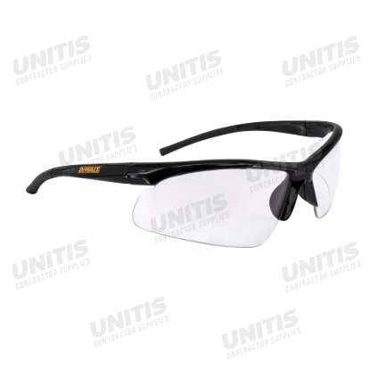 Dewalt Radius Safety Glasses - Black Frame - Clear Lens