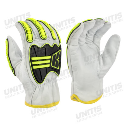 Radians KAMORI White Grain Goatskin Driver with TPR - Size S - Priced per pair