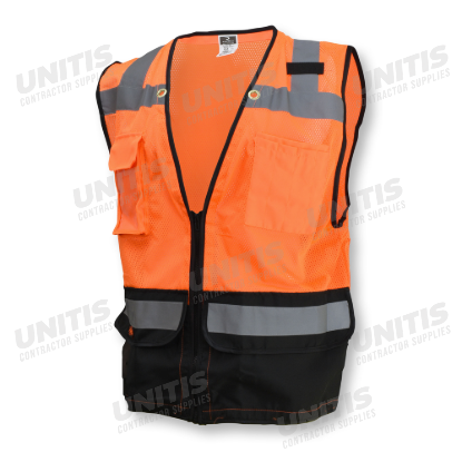 Radians Type R Class 2 Heavy Duty Surveyor Safety Vest with Zipper - Hi-Vis Orange - Size  2X