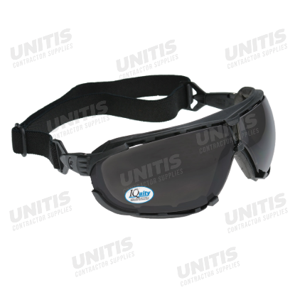 Radians Dagger IQ - Black Frame - Smoke Anti-Fog Foam Lined Safety Goggle