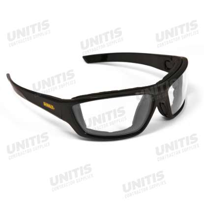 Dewalt Converter Safety Glasses - Black Frame - fog Lens - Clear Anti