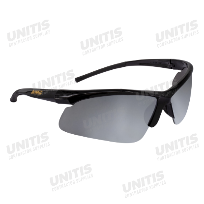 Dewalt Radius Safety Glasses - Black Frame - Silver Mirror Lens