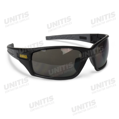 Dewalt Auger Safety Glasses - Black Frame - Smoke Lens