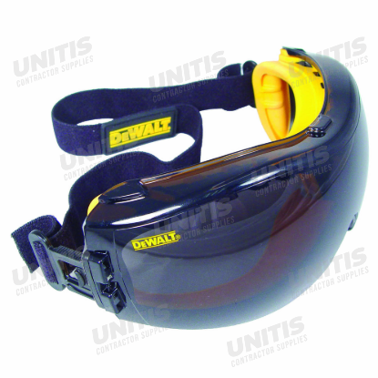 Dewalt Concealer Safety Goggle - Black Frame - Smoke Anti-Fog Lens