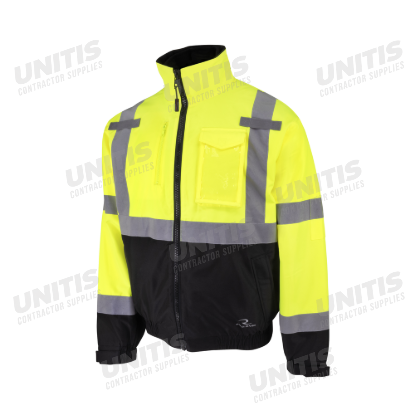 Radians Bomber Jacket with Inner Heated Vest Kit with Battery - Hi-Vis Green - Size 2X