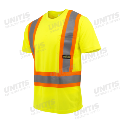 Radians Class 2 Short Sleeve Safety T-Shirt X-Back - Hi Vis Green - Size 2X