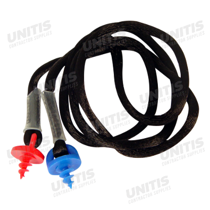 Radians Custom Molded Earplug Neck Cord with Screws- Black