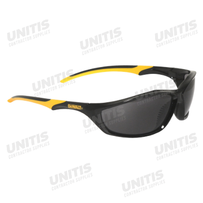 Dewalt Router Safety Glasses - Black/Yellow Frame - Smoke Lens
