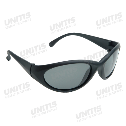 Radians Cobalt Safety Glasses - Black Frame - Polarized Smoke Lens